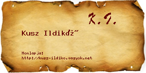 Kusz Ildikó névjegykártya