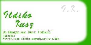 ildiko kusz business card